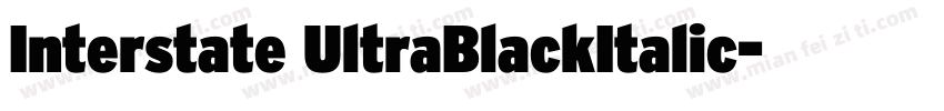 Interstate UltraBlackItalic字体转换